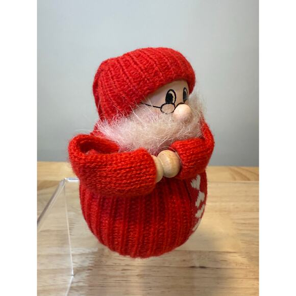 Ljungstroms Of Sweden Tomte Wooden Figure Jolly Santa With Hearts JL - Picture 6 of 11